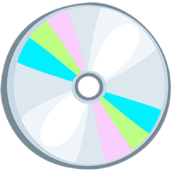 Facebook Messenger optical disc emoji image