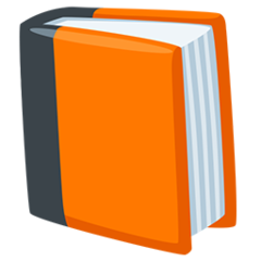 Facebook Messenger orange book emoji image