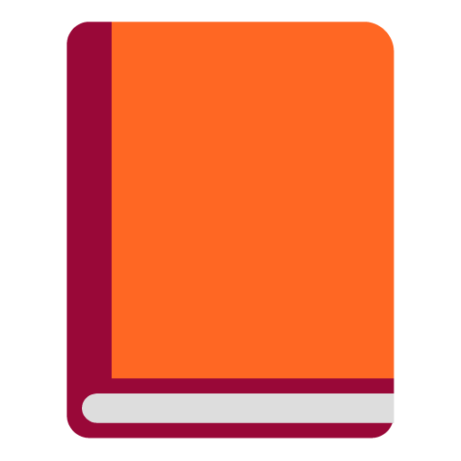 Microsoft orange book emoji image