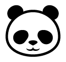 SoftBank panda face emoji image