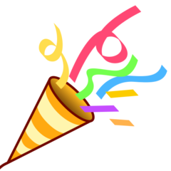 Emojidex party popper emoji image