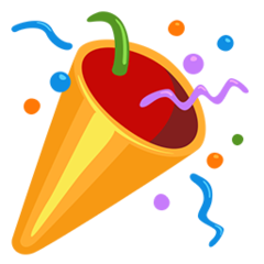 Facebook Messenger party popper emoji image