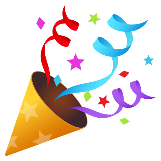 JoyPixels party popper emoji image