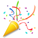 LG party popper emoji image
