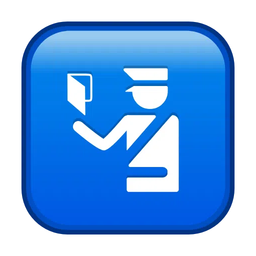 Telegram passport control emoji image