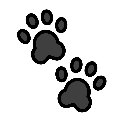 Openmoji paw prints emoji image