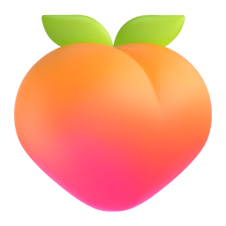Microsoft Teams peach emoji image