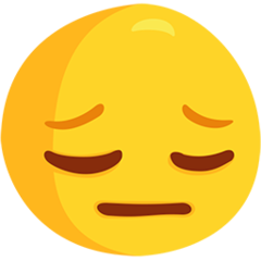 Facebook Messenger pensive face emoji image