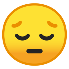 Google pensive face emoji image