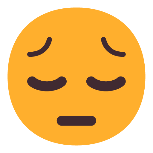 Microsoft pensive face emoji image