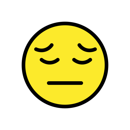 Openmoji pensive face emoji image