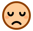 SoftBank pensive face emoji image