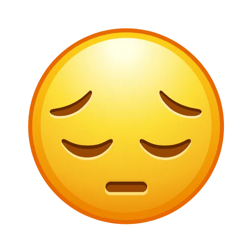 Telegram pensive face emoji image