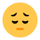 Toss pensive face emoji image
