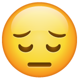 Whatsapp pensive face emoji image