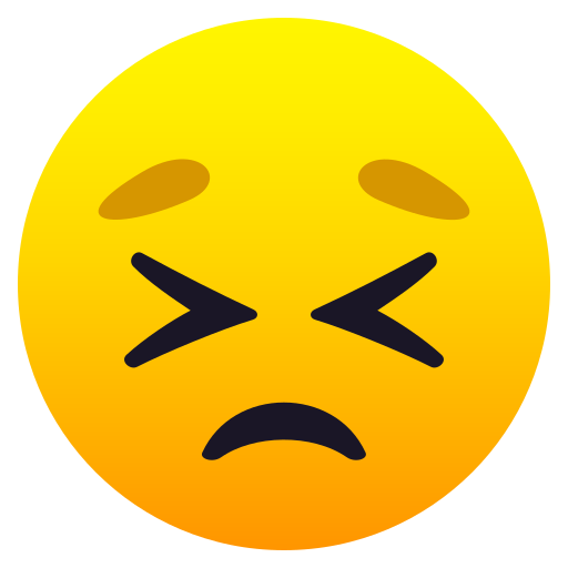 JoyPixels persevering face emoji image