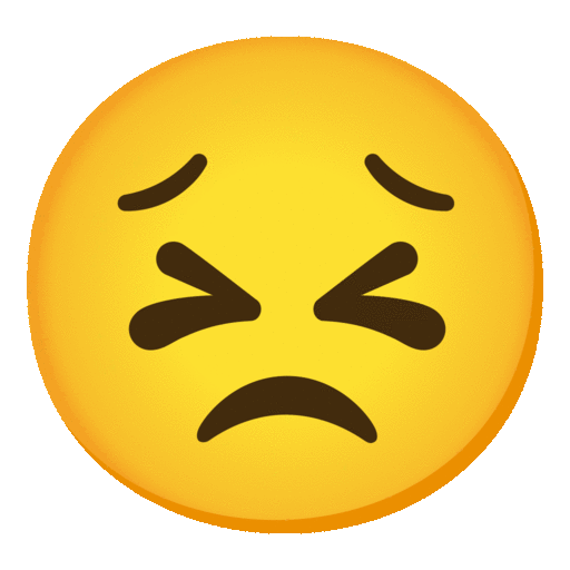 Noto Emoji Animation persevering face emoji image
