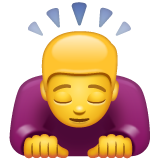 Whatsapp person bowing deeply emoji image