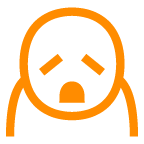 au by KDDI person frowning emoji image