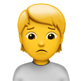 IOS/Apple person frowning emoji image