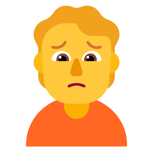 Microsoft person frowning emoji image