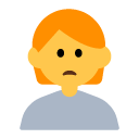 Toss person frowning emoji image