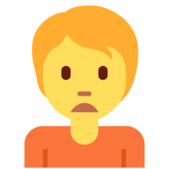 Twitter person frowning emoji image