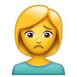 Whatsapp person frowning emoji image