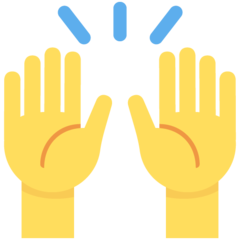 Twitter person raising both hands in celebration emoji image