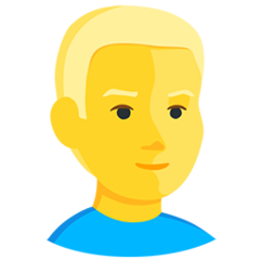 Facebook Messenger person with blond hair emoji image