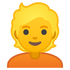 Google person with blond hair emoji image