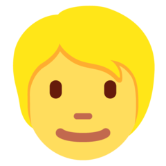 Twitter person with blond hair emoji image