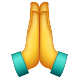 Whatsapp person with folded hands emoji image