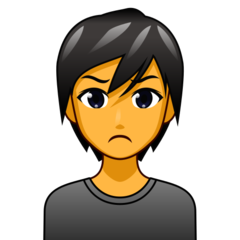 Emojidex person with pouting face emoji image
