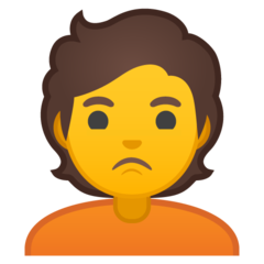 Google person with pouting face emoji image