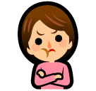 SoftBank person with pouting face emoji image