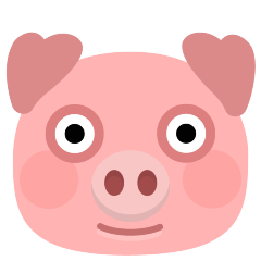 Skype pig face emoji image