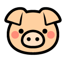 SoftBank pig face emoji image