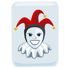 Facebook Messenger playing card black joker emoji image