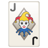 Whatsapp playing card black joker emoji image