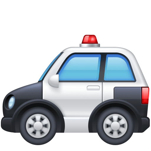 Facebook police car emoji image