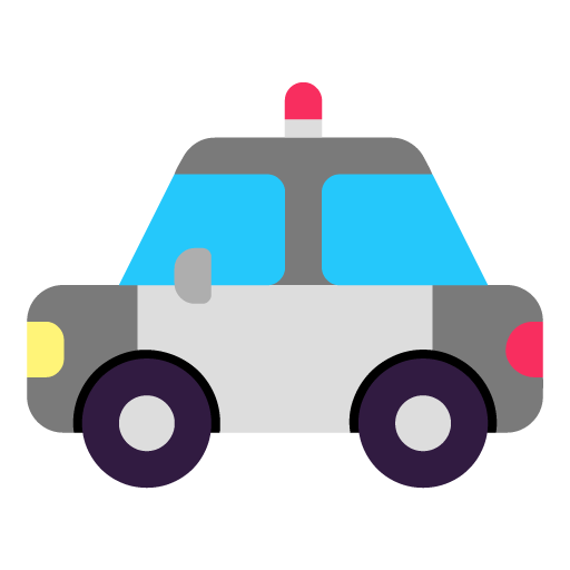 Microsoft police car emoji image
