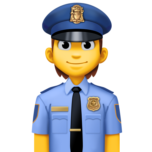 Facebook police officer emoji image