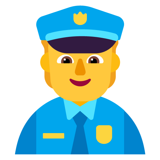 Microsoft police officer emoji image