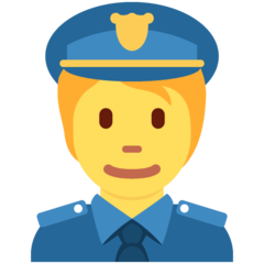 Twitter police officer emoji image