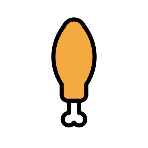 Openmoji poultry leg emoji image