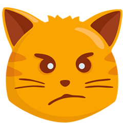 Facebook Messenger pouting cat face emoji image
