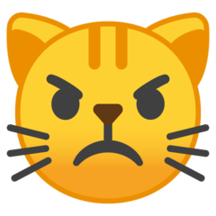 Google pouting cat face emoji image