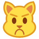 HTC pouting cat face emoji image