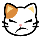 SoftBank pouting cat face emoji image
